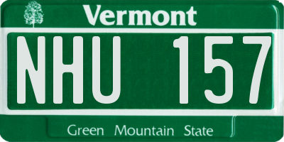 VT license plate NHU157