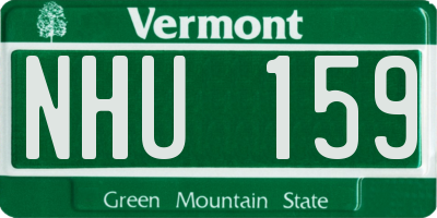 VT license plate NHU159