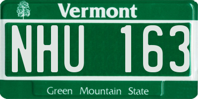 VT license plate NHU163