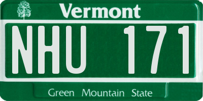 VT license plate NHU171