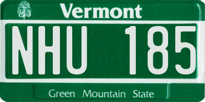 VT license plate NHU185