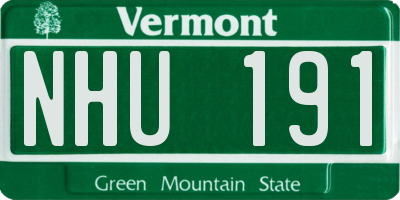 VT license plate NHU191