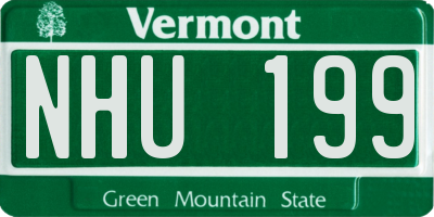 VT license plate NHU199