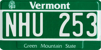 VT license plate NHU253