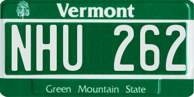 VT license plate NHU262