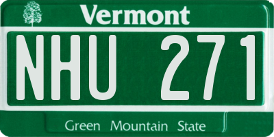 VT license plate NHU271