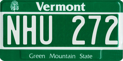 VT license plate NHU272