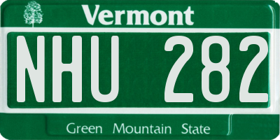VT license plate NHU282