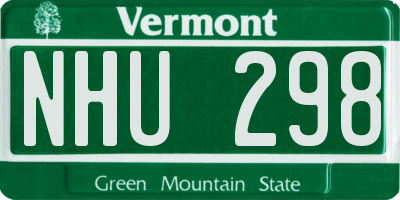 VT license plate NHU298