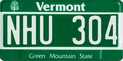 VT license plate NHU304