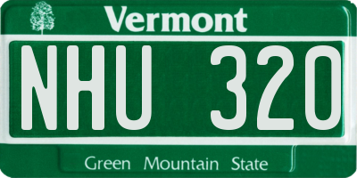 VT license plate NHU320