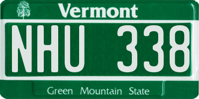 VT license plate NHU338