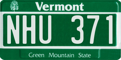 VT license plate NHU371