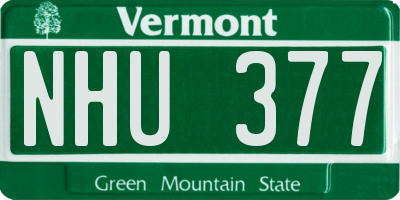 VT license plate NHU377