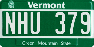VT license plate NHU379