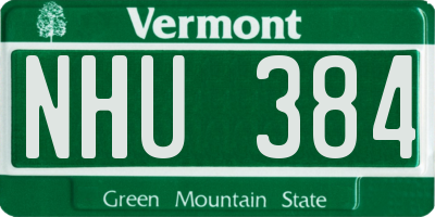 VT license plate NHU384