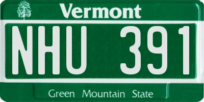 VT license plate NHU391