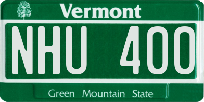 VT license plate NHU400