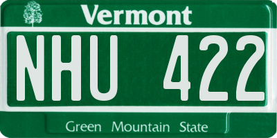 VT license plate NHU422