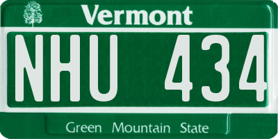 VT license plate NHU434