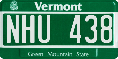 VT license plate NHU438