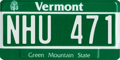 VT license plate NHU471