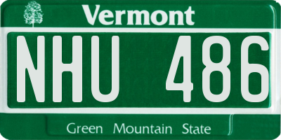 VT license plate NHU486