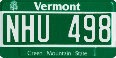 VT license plate NHU498