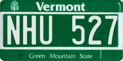 VT license plate NHU527