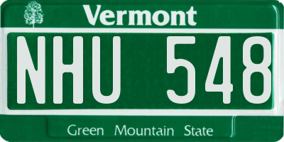 VT license plate NHU548