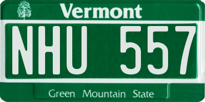 VT license plate NHU557