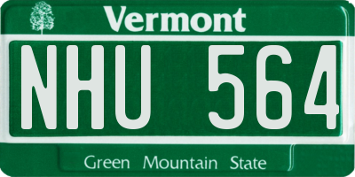 VT license plate NHU564