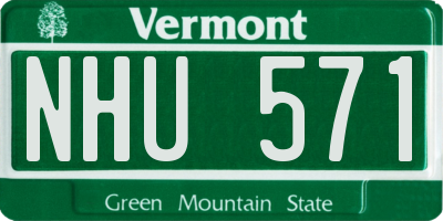 VT license plate NHU571