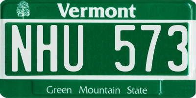 VT license plate NHU573