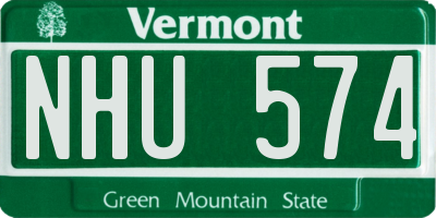 VT license plate NHU574