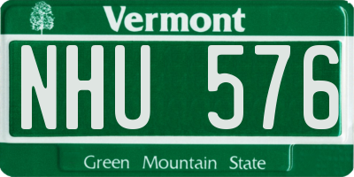 VT license plate NHU576