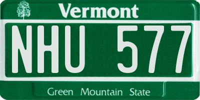 VT license plate NHU577