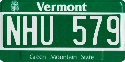 VT license plate NHU579