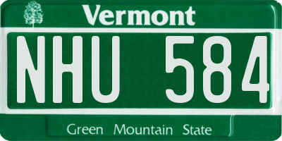VT license plate NHU584
