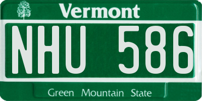 VT license plate NHU586