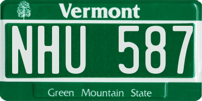 VT license plate NHU587