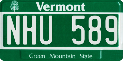 VT license plate NHU589