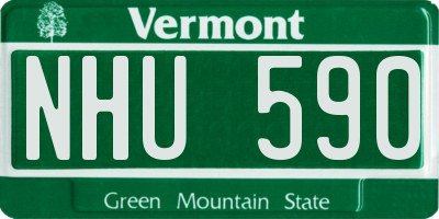 VT license plate NHU590