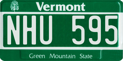 VT license plate NHU595