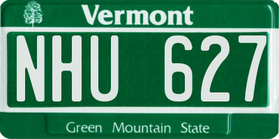 VT license plate NHU627