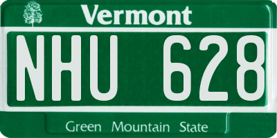 VT license plate NHU628