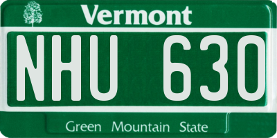 VT license plate NHU630