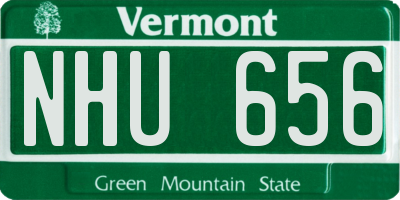 VT license plate NHU656
