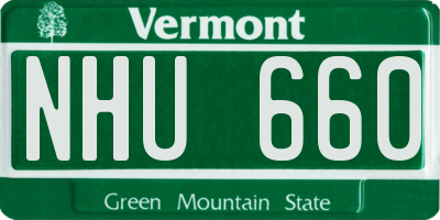 VT license plate NHU660