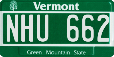 VT license plate NHU662